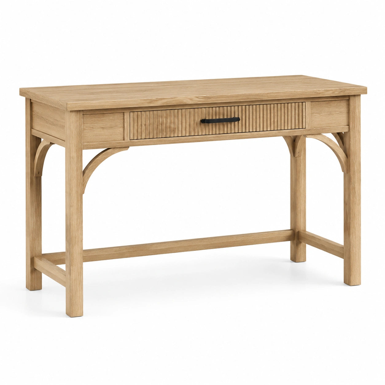 Scrivania in legno massello di quercia con cassetto