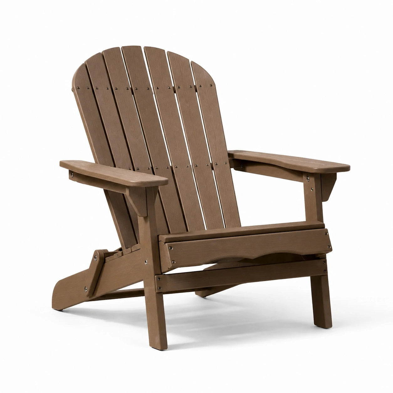 Sedia Adirondack in polistirene marrone per esterni