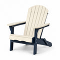 Sedia Adirondack in plastica riciclata crema e blu