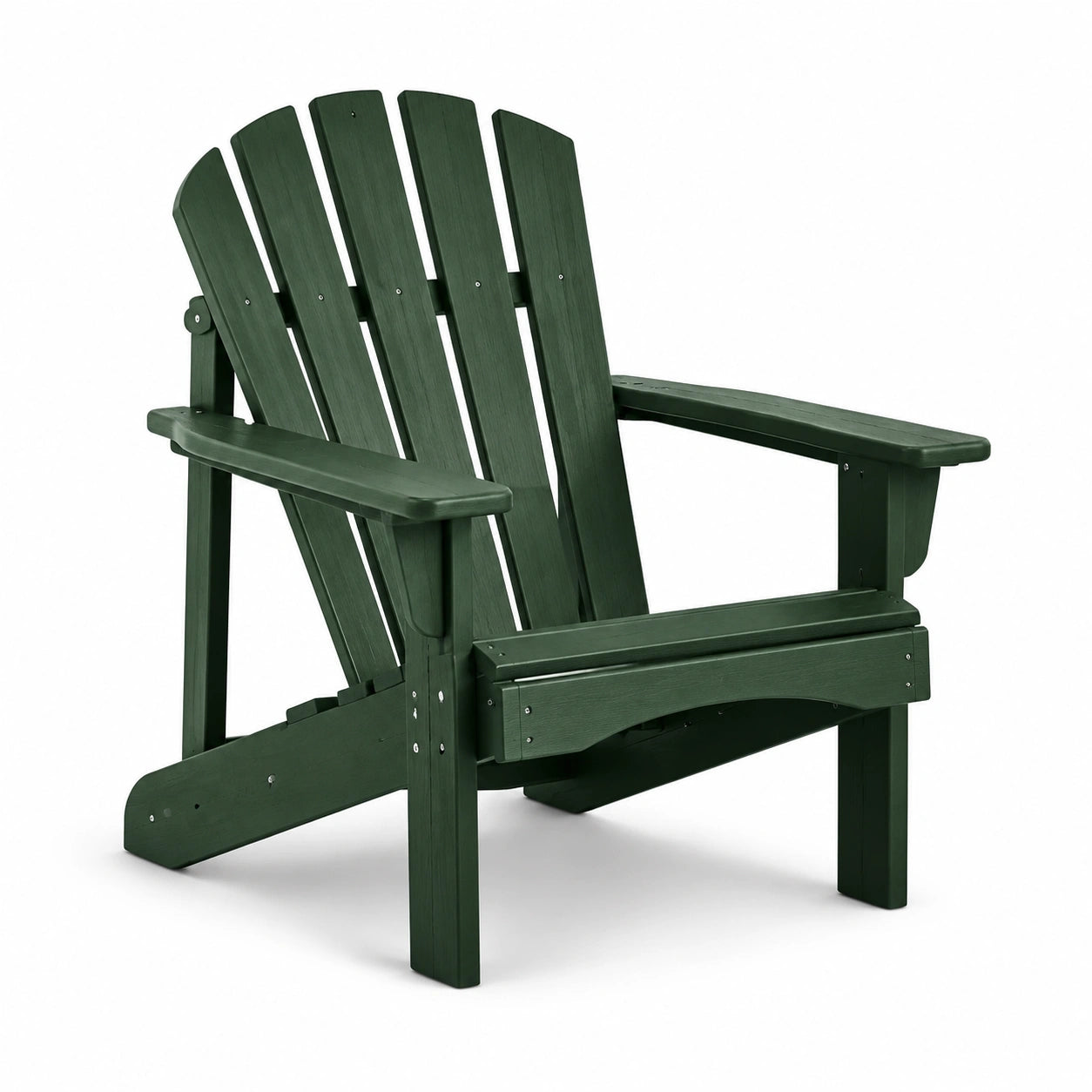 Sedia Adirondack in legno di pino verniciato verde per esterni