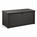 Baule da giardino in plastica nera 120x45x60 cm
